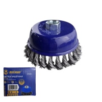 Щетка чашечная для УШМ 100 мм, 4", витая,"Maximum" MX 17771