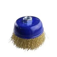 Щетка чашечная для УШМ 75 мм (3), латунированная, волнистая проволока,"MAXIMUM" MX 17726